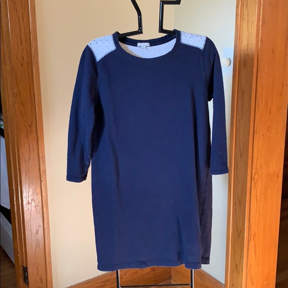 Gap eyelet and navy dress XS